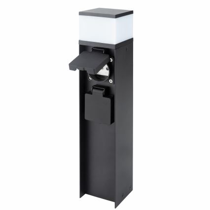 Brilagi - Spoljašnja lampa sa 2 SCHUKO utičnicama 1xG9/11W/230V IP44 crna