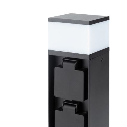 Brilagi - Spoljašnja lampa sa 2 SCHUKO utičnicama 1xG9/11W/230V IP44 crna