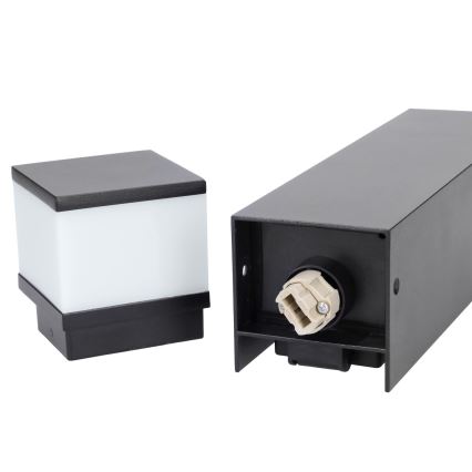 Brilagi - Spoljašnja lampa sa 2 SCHUKO utičnicama 1xG9/11W/230V IP44 crna