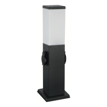 Brilagi - Spoljašnja lampa sa 2 SCHUKO utičnice 1xE27/15W/230V 40 cm IP44 crna