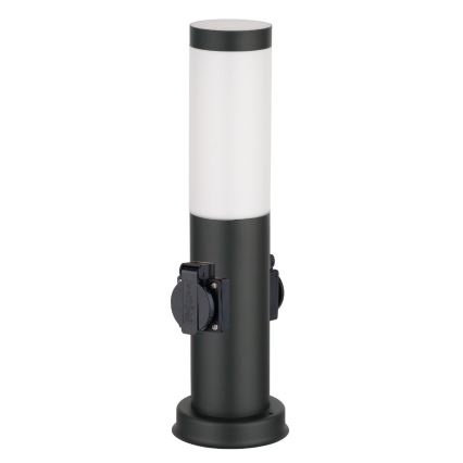 Brilagi - Spoljna lampa sa 2 SCHUKO utičnice NOVA 1xE27/15W/230V 40 cm IP44 crna