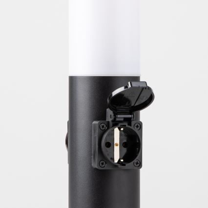 BRILAGI - Spoljna lampa sa 2 SCHUKO utičnice NOVA 1xE27/15W/230V 40 cm IP44 crna