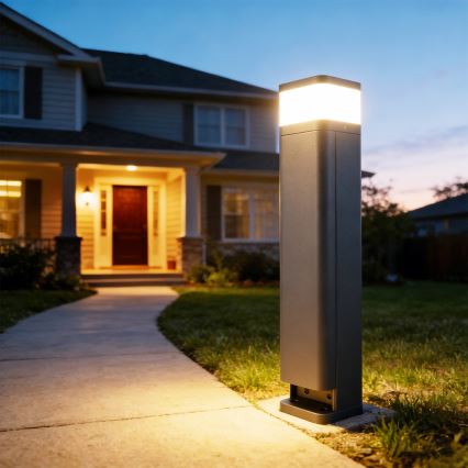 Brilagi - Spoljna svetiljka PILLAR sa 2 SCHUKO utičnicama 1xG9/11W/230V IP44 antracit