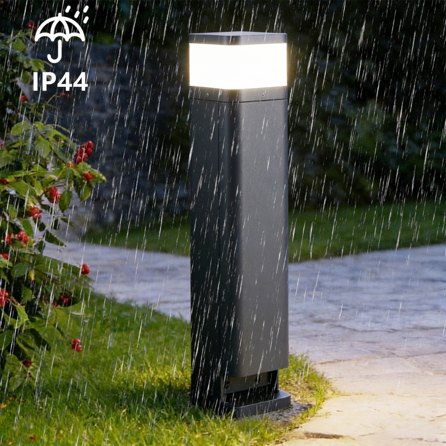 Brilagi - Spoljna svetiljka PILLAR sa 2 SCHUKO utičnicama 1xG9/11W/230V IP44 antracit