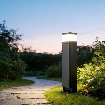 Brilagi - Spoljna svetiljka PILLAR sa 2 SCHUKO utičnicama 1xG9/11W/230V IP44 antracit