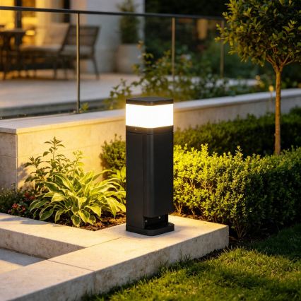 BRILAGI - Spoljašnja lampa sa 2 SCHUKO utičnice PILLAR 1xG9/11W/230V IP44 crna