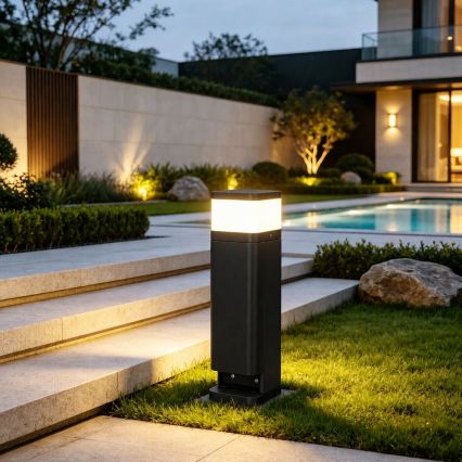 BRILAGI - Spoljašnja lampa sa 2 SCHUKO utičnice PILLAR 1xG9/11W/230V IP44 crna