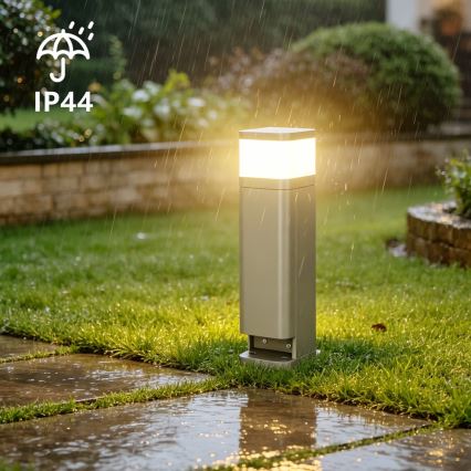 BRILAGI - Spoljašnja lampa sa 2 SCHUKO utičnice PILLAR 1xG9/11W/230V IP44 siva