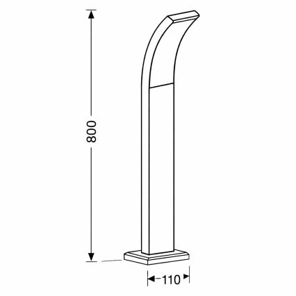 Brilagi - Spoljašnja LED lampa ARCELO LED/9W/230V 80 cm IP44