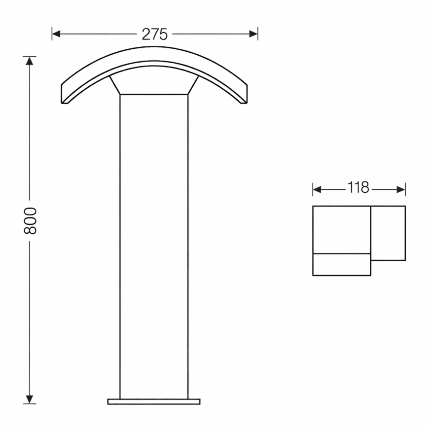 Brilagi - Spoljašnja LED lampa ARCELO LED/9W/230V 80 cm IP54