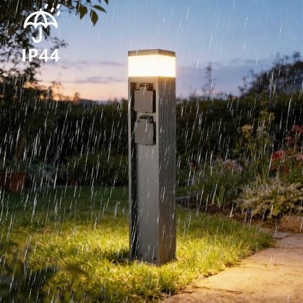 Brilagi - Spoljna lampa PILLAR sa 2 SCHUKO utičnice, 1xG9/11W/230V, IP44, antracit