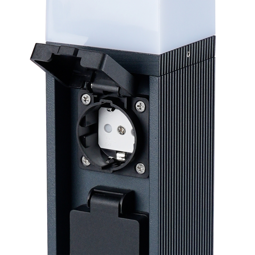 Brilagi - Spoljna lampa PILLAR sa 2 SCHUKO utičnice, 1xG9/11W/230V, IP44, antracit