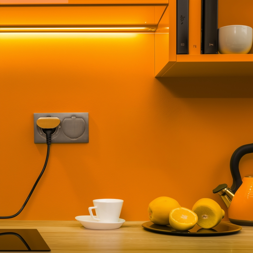 Brilagi - Spoljašnja ugradna podna dupla utičnica IP55, srebrna, pravougaona