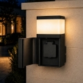 BRILAGI - Spoljašnja zidna lampa sa SCHUKO utičnicom PILLAR 1xG9/11W/230V IP44 crna