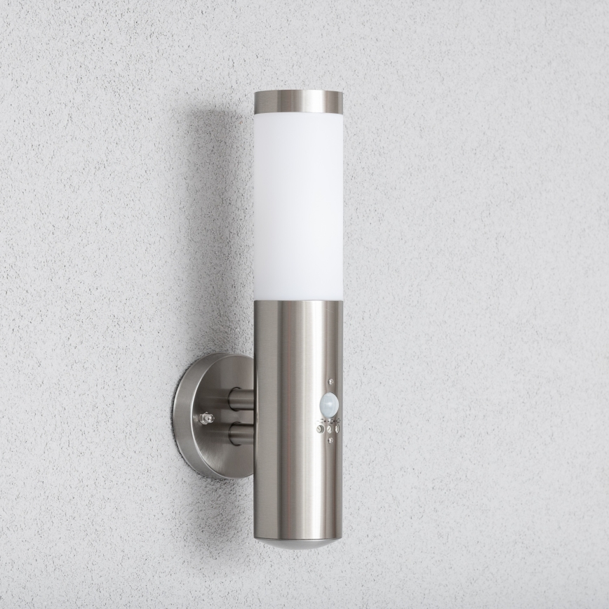 BRILAGI - Spoljašnja zidna lampa sa senzorom ELIA 1xE27/20W/230V IP44 mat hrom