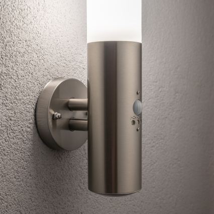 BRILAGI - Spoljašnja zidna lampa sa senzorom ELIA 1xE27/20W/230V IP44 mat hrom