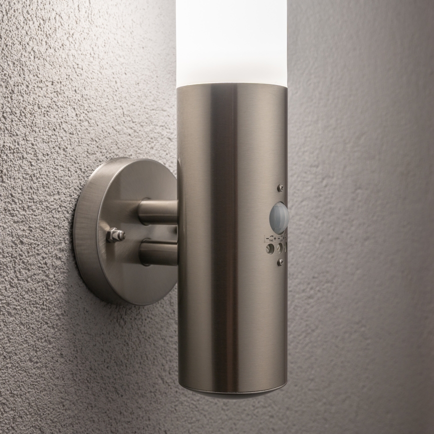 BRILAGI - Spoljašnja zidna lampa sa senzorom ELIA 1xE27/20W/230V IP44 mat hrom
