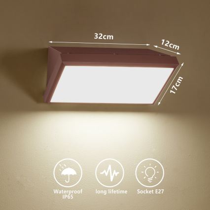 Brilagi - Spoljašnja zidna svetiljka TRIANGLE 1xE27/60W/230V braon IP65