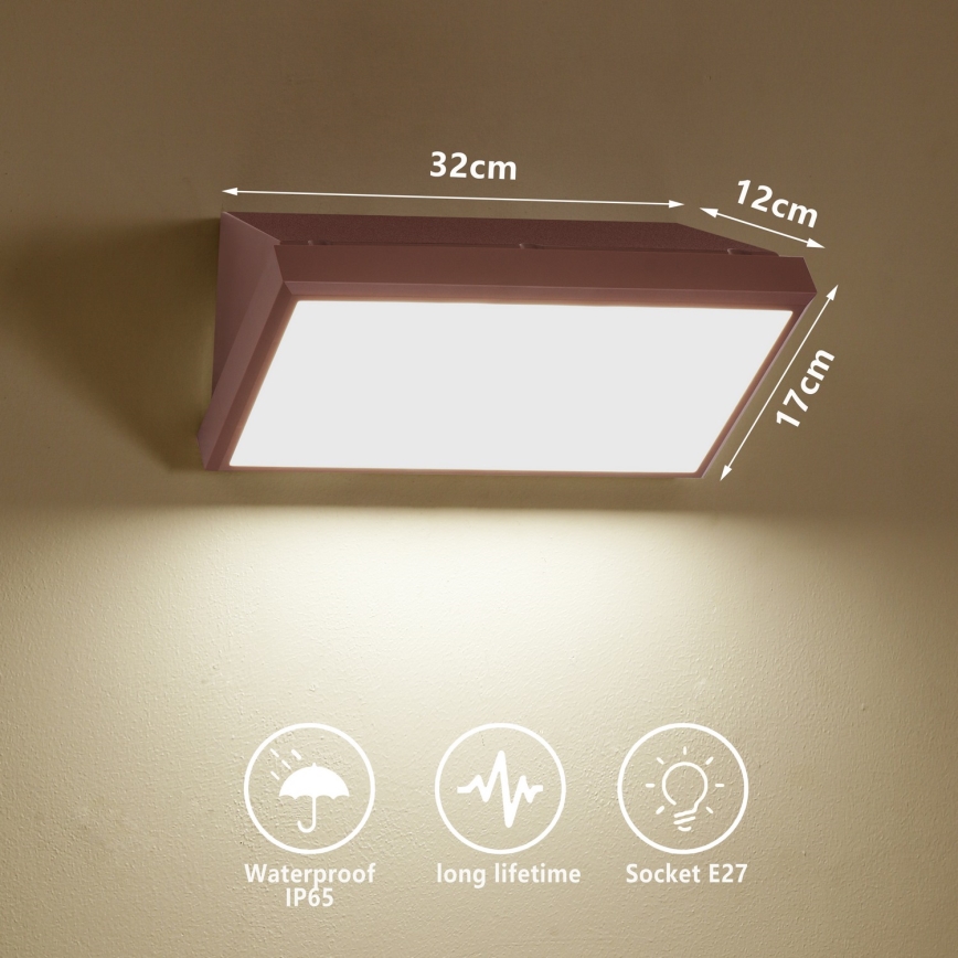 Brilagi - Spoljašnja zidna svetiljka TRIANGLE 1xE27/60W/230V braon IP65