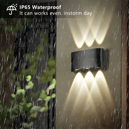 Brilagi - spoljašnje LED zidno svetlo FLAREBOX LED/6W/230V crna IP65