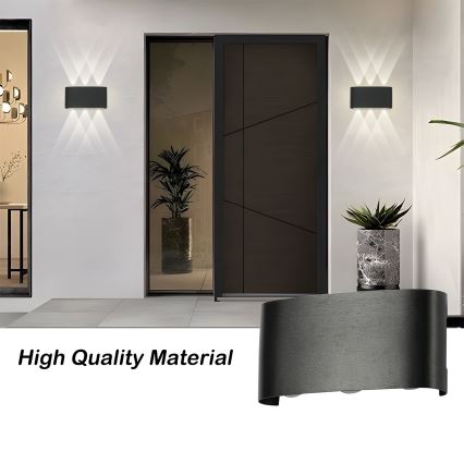 Brilagi - spoljašnje LED zidno svetlo FLAREBOX LED/6W/230V crna IP65