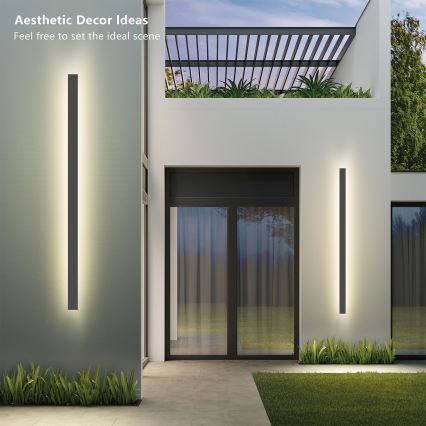 Brilagi - LED spoljašnja zidna svetiljka LINEAR LED/32W/230V 4000K IP65 140 cm antracit CRI 90