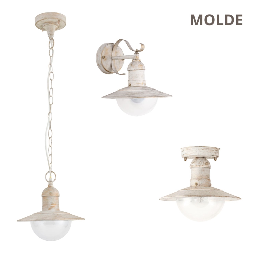 BRILAGI - Spoljašnje plafonsko svetlo MOLDE 1xE27/60W IP44 bela/patina