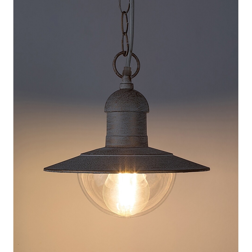 Brilagi - Spoljašnje viseće svetlo MOLDE 1xE27/60W IP44 belo/patina