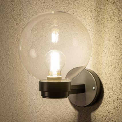 BRILAGI - Spoljašnje zidno svetlo HARBOR 1xE27/40W/230V IP33 crna/prozirna