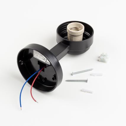 BRILAGI - Spoljašnje zidno svetlo HARBOR 1xE27/40W/230V IP33 crna/prozirna