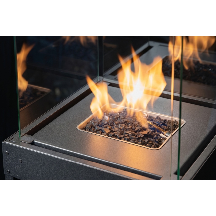BRILAGI - Spoljni gasni kamin FLARO GAS 142x36 cm 8kW 1xAAA antracit + zaštitni pokrov