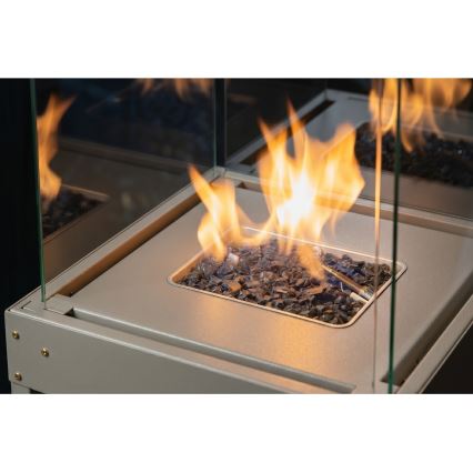 BRILAGI - Spoljašnji gasni kamin FLARO GAS 142x36 cm 8kW 1xAAA bež + zaštitna navlaka