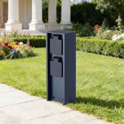 Brilagi - Spoljašnji stub sa utičnicama PILLAR 2x SCHUKO 230V IP44 antracit