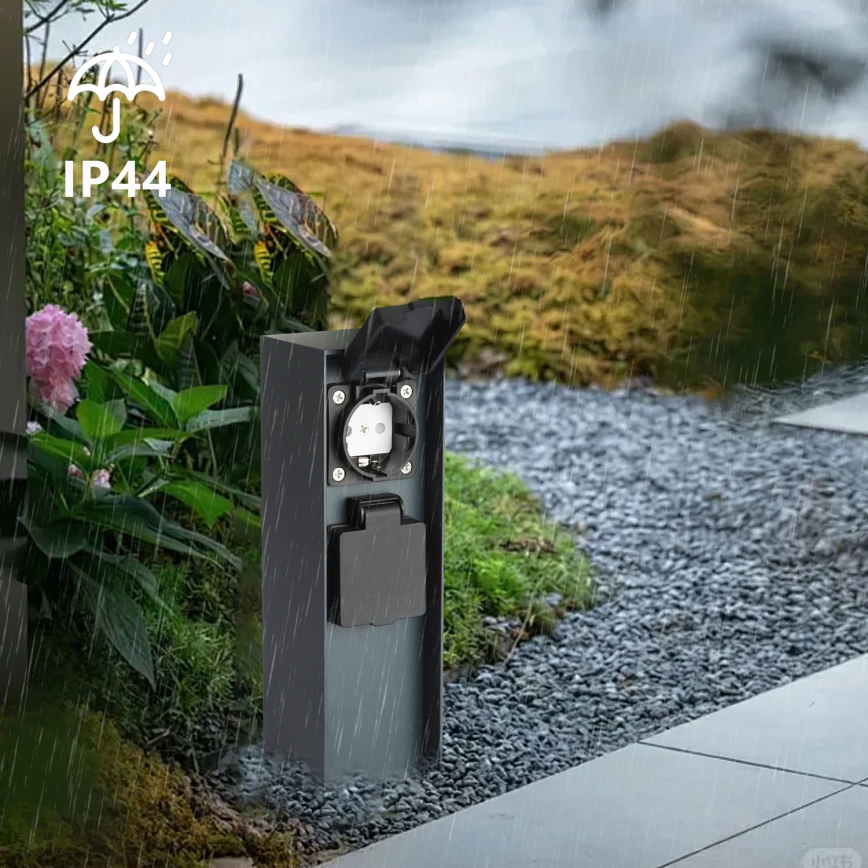 Brilagi - Spoljašnji stub sa utičnicama PILLAR 2Z SCHUKO 230V IP44, antracit