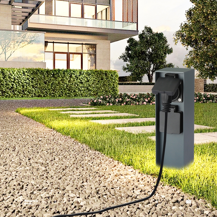 Brilagi - Spoljašnji stub sa utičnicama PILLAR 2Z SCHUKO 230V IP44, antracit