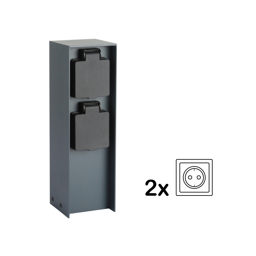 Brilagi - Spoljašnji stub sa utičnicama PILLAR 2Z SCHUKO 230V IP44, antracit