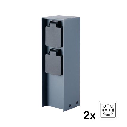 BRILAGI - Spoljašnji stub sa utičnicama PILLAR 2Z SCHUKO 230V IP44, antracit
