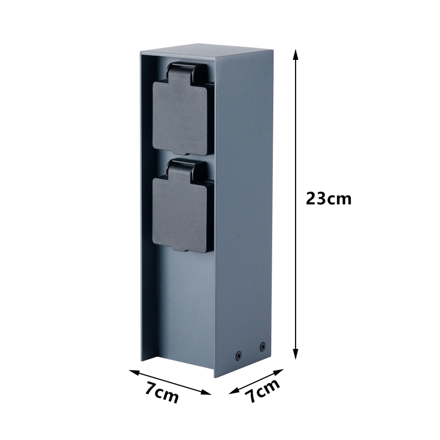 BRILAGI - Spoljašnji stub sa utičnicama PILLAR 2Z SCHUKO 230V IP44, antracit