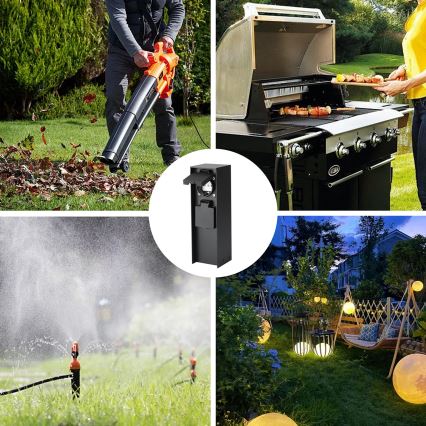 Brilagi - Spoljašnji stub sa utičnicama PILLAR 2Z SCHUKO 230V IP44 crni
