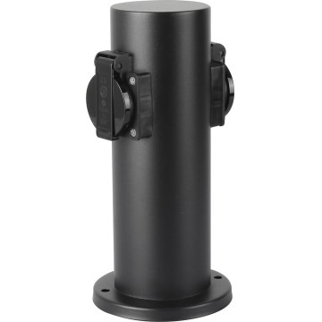 Brilagi - Spoljašnji stub za utičnice PILLAR 2Z SCHUKO 230V IP44, crni