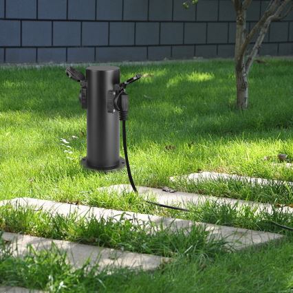 Brilagi - Spoljašnji stub za utičnice PILLAR 2Z SCHUKO 230V IP44, crni