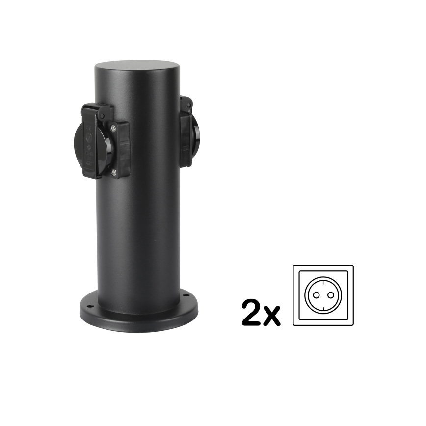 Brilagi - Spoljašnji stub za utičnice PILLAR 2Z SCHUKO 230V IP44, crni