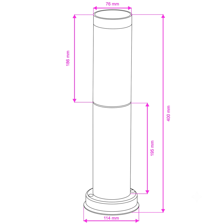 Brilagi - Spoljna lampa NOVA 1xE27/15W/230V 40 cm IP44 braon