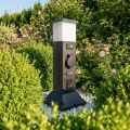 BRILAGI - Spoljna lampa sa 2 SCHUKO utičnice 1xE14/15W/230V IP44 crna