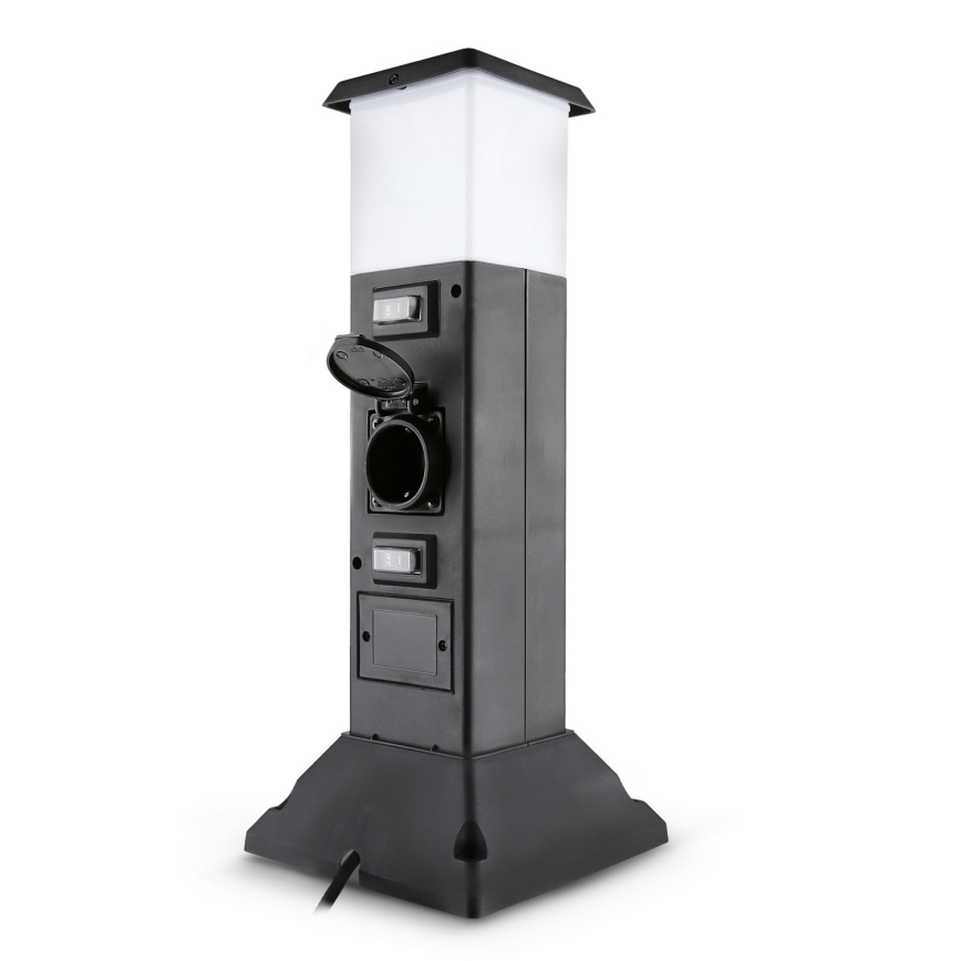 Brilagi - Spoljna lampa sa 2 SCHUKO utičnice 1xE14/15W/230V IP44 crna