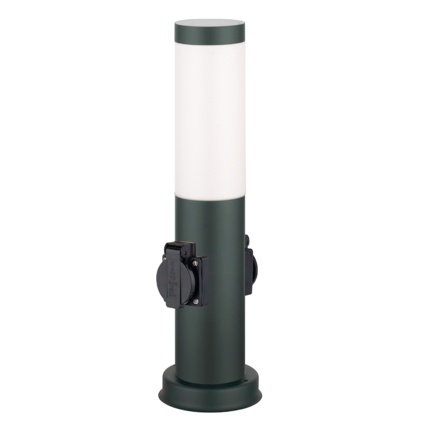 Brilagi - Spoljna lampa sa 2 SCHUKO utičnicama NOVA 1xE27/15W/230V 40 cm IP44 antracit