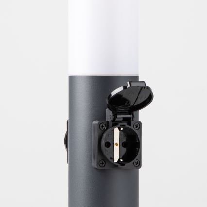 Brilagi - Spoljna lampa sa 2 SCHUKO utičnicama NOVA 1xE27/15W/230V 40 cm IP44 antracit