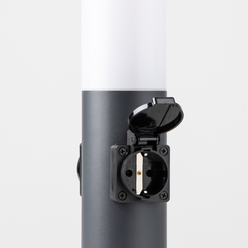 Brilagi - Spoljna lampa sa 2 SCHUKO utičnicama NOVA 1xE27/15W/230V 40 cm IP44 antracit