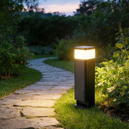 Brilagi - Spoljašnja lampa PILLAR sa dve SCHUKO utičnice, 1xG9/11W/230V, IP44, antracitna