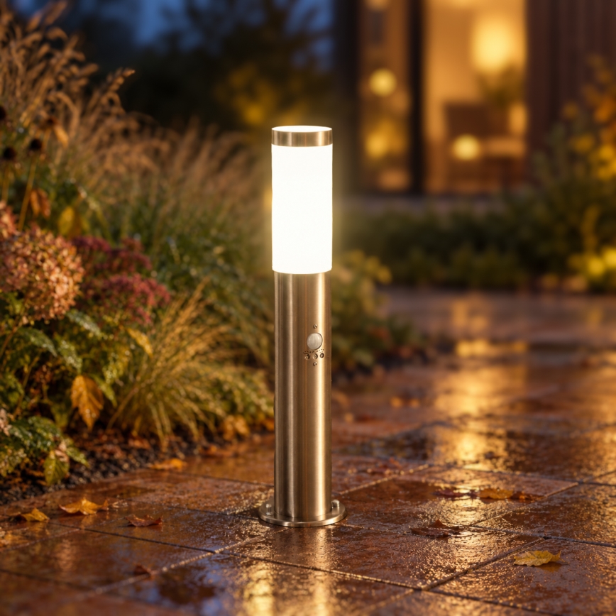 BRILAGI - Spoljašnja lampa sa senzorom pokreta ELIA 1xE27/20W/230V IP44 50 cm mat hrom